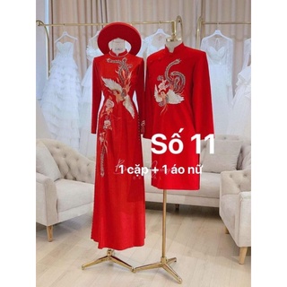 Áo dài cặp cô dâu, chú rể