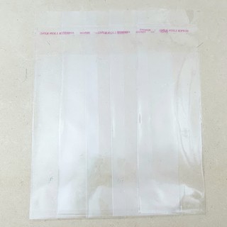 100g (~170cái) Túi Opp dán mép 6x15cm (+4) - Túi nilon băng keo dán miệng