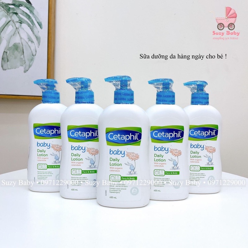 Sữa dưỡng ẩm dịu nhẹ hàng ngày cho bé-Cetaphil Baby Daily Lotion With Organic Calendula 400ml