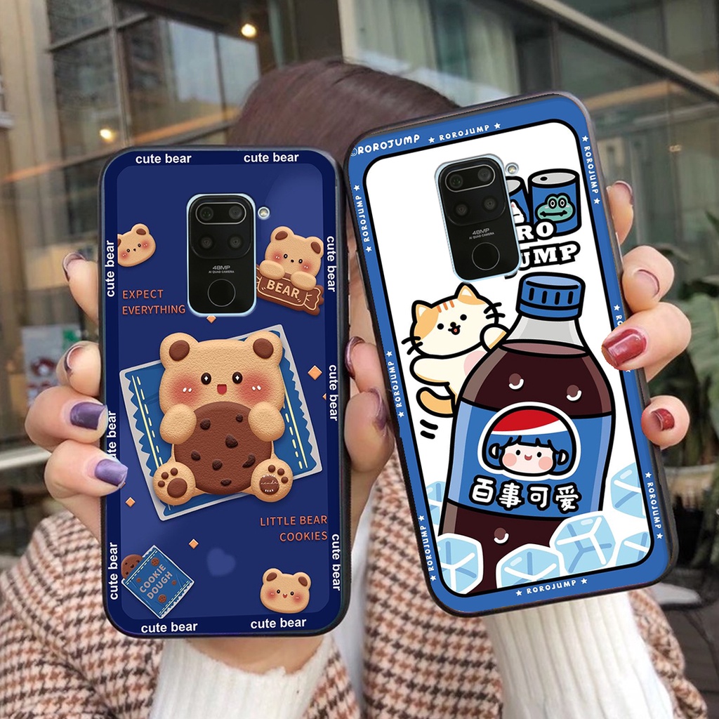 Ốp lưng Xiaomi REDMI NOTE 9 in hình 3D GẤU cute be@r, soda, happy day cực hot ,thời thượng