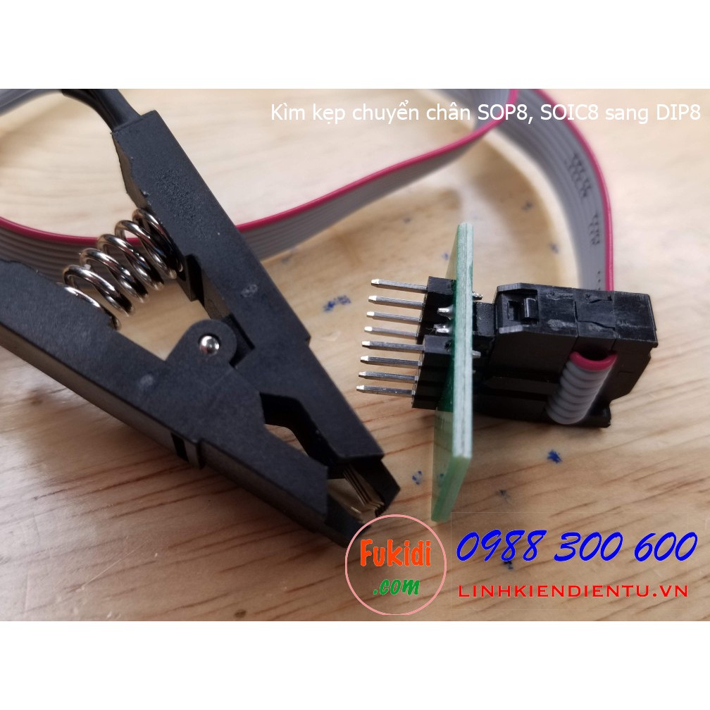 Kìm kẹp chuyển đổi chân đế IC từ SOP8 hoặc SOIC8 sang đế IC DIP8