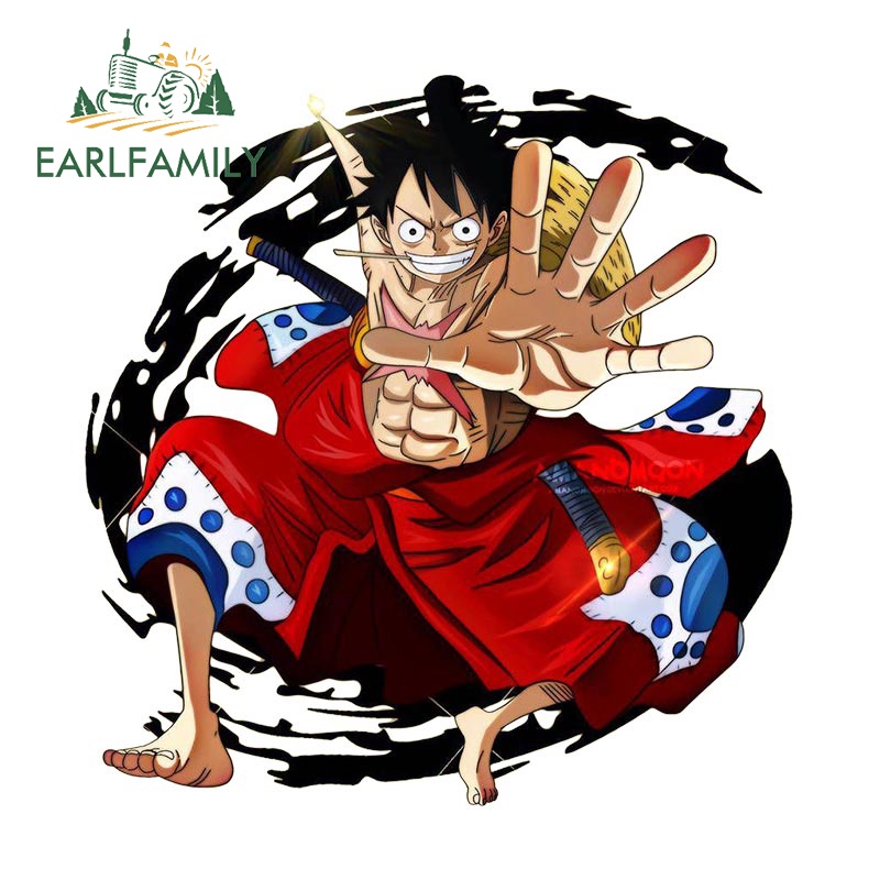 Đề Can Dán Trang Trí Xe Hơi / Mô Tô Hình monkey d luffy one piece 13Cmx12.6Cm Chống Thấm Nước