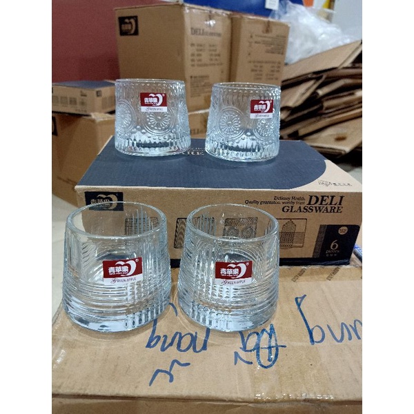 combo 6 ly thủy tinh uống nước với phong cách châu âu