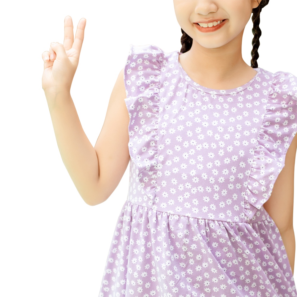 Váy bé gái tay cánh tiên GUKID từ 18 - 38 kg, Vải COTTON - GKV18