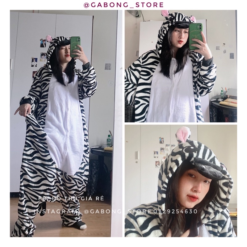 🦓 ẢNH THẬT 🦓 set bộ đồ thú bông ngựa vằn | chất lông mịn không xù