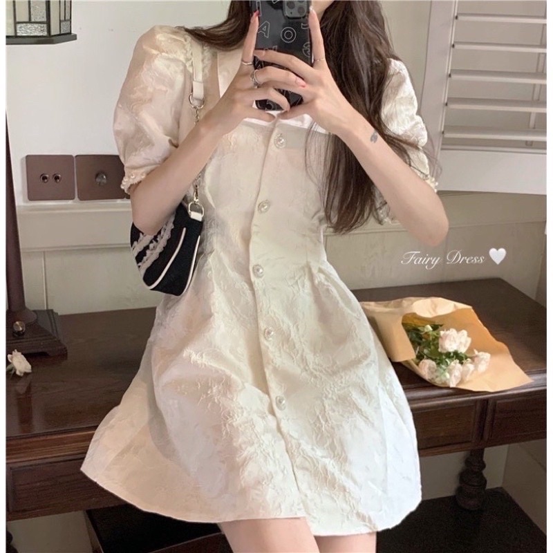 Đầm tiểu thư dáng ngắn dày dặn HQ