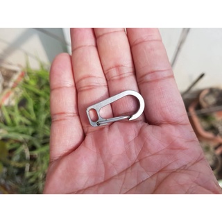 Móc khóa edc - carabiner flat gate chất titanium key clip