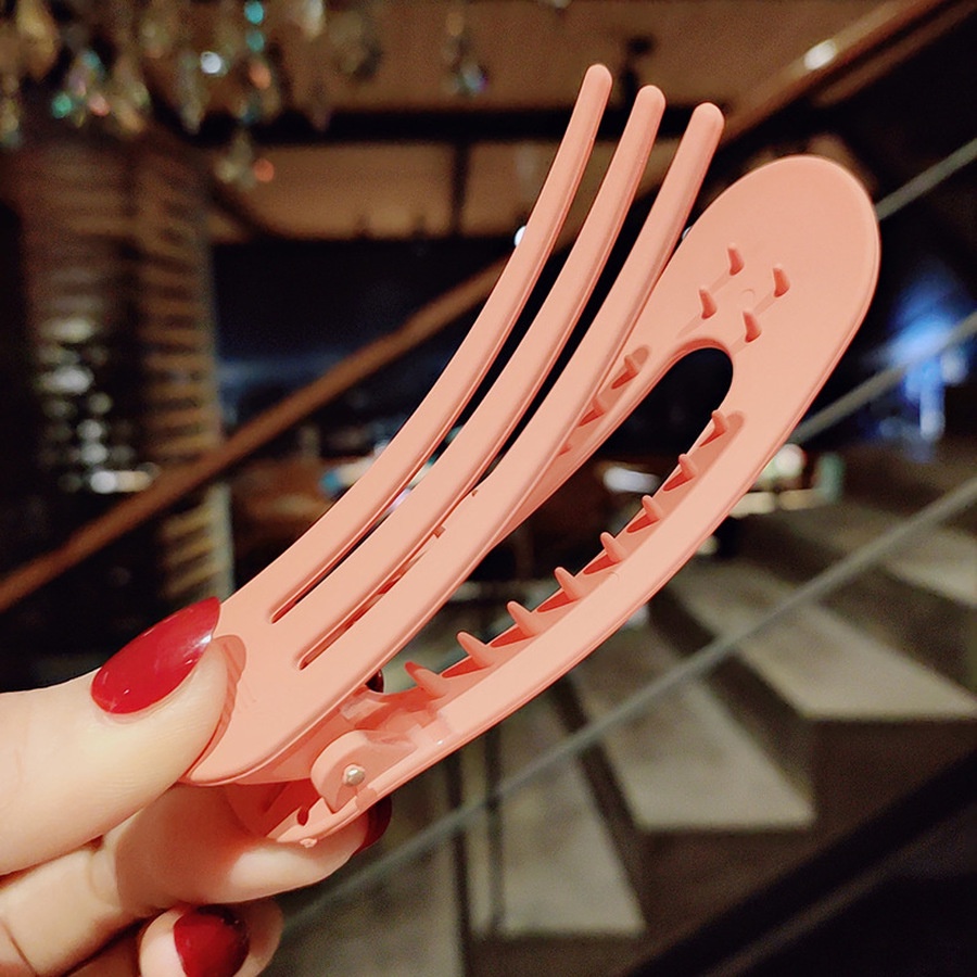 Kẹp tóc màu trơn đơn giản thời trang cho nữ