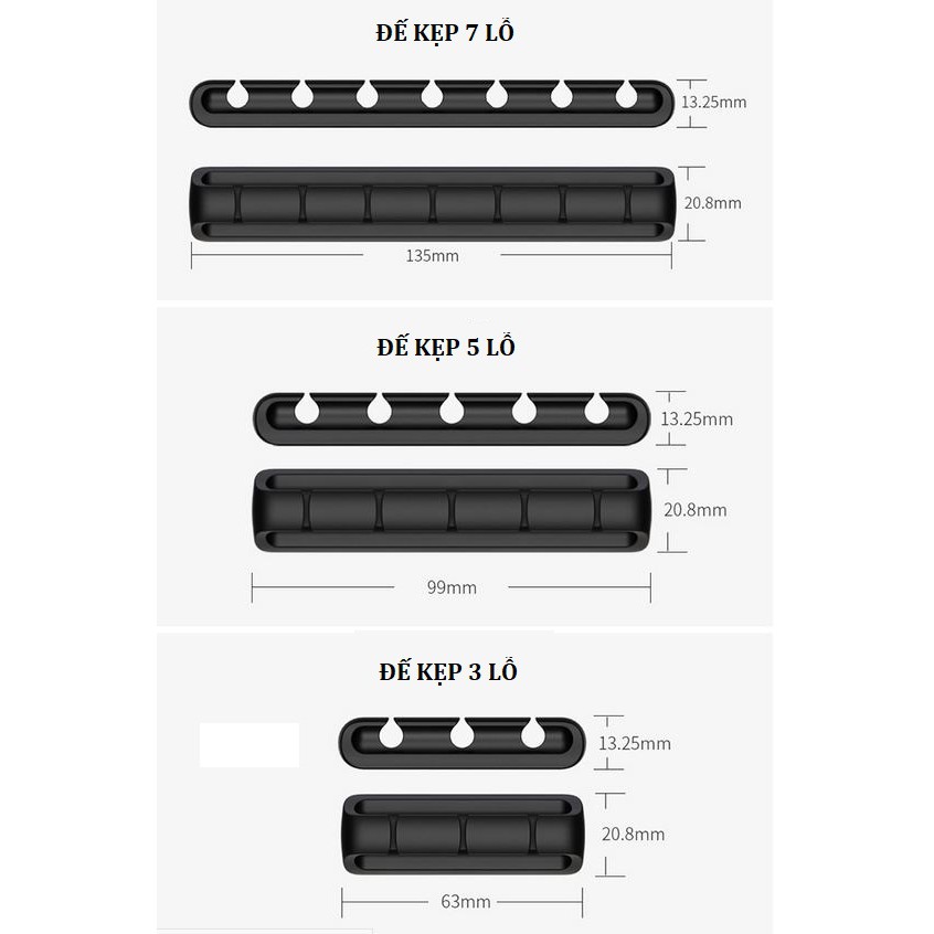 Đế dán kẹp dây cáp sạc điện thoại, máy tính, dây phone chống rối KNSTORE