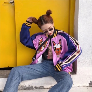 [order] áo khoác bomber phi dù hình