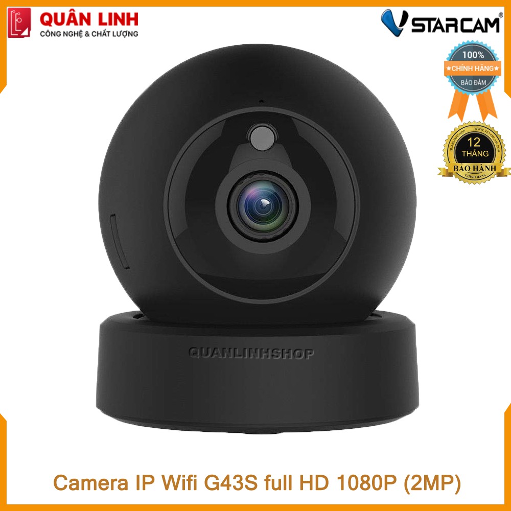 Camera giám sát IP Wifi hồng ngoại ban đêm Vstarcam C43S Full HD 1080P 2MP kèm thẻ 128GB