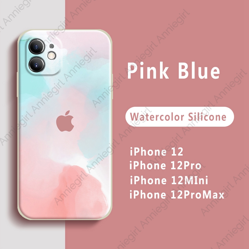 Ốp điện thoại silicon mềm họa tiết màu nước gradient mặt nhám cho IPhone 12 11 Pro Max Xs Max XR 8 7 Plus SE | BigBuy360 - bigbuy360.vn