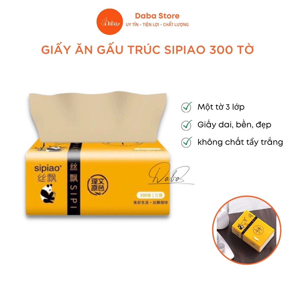 Giấy ăn gấu trúc Sipiao 300 tờ