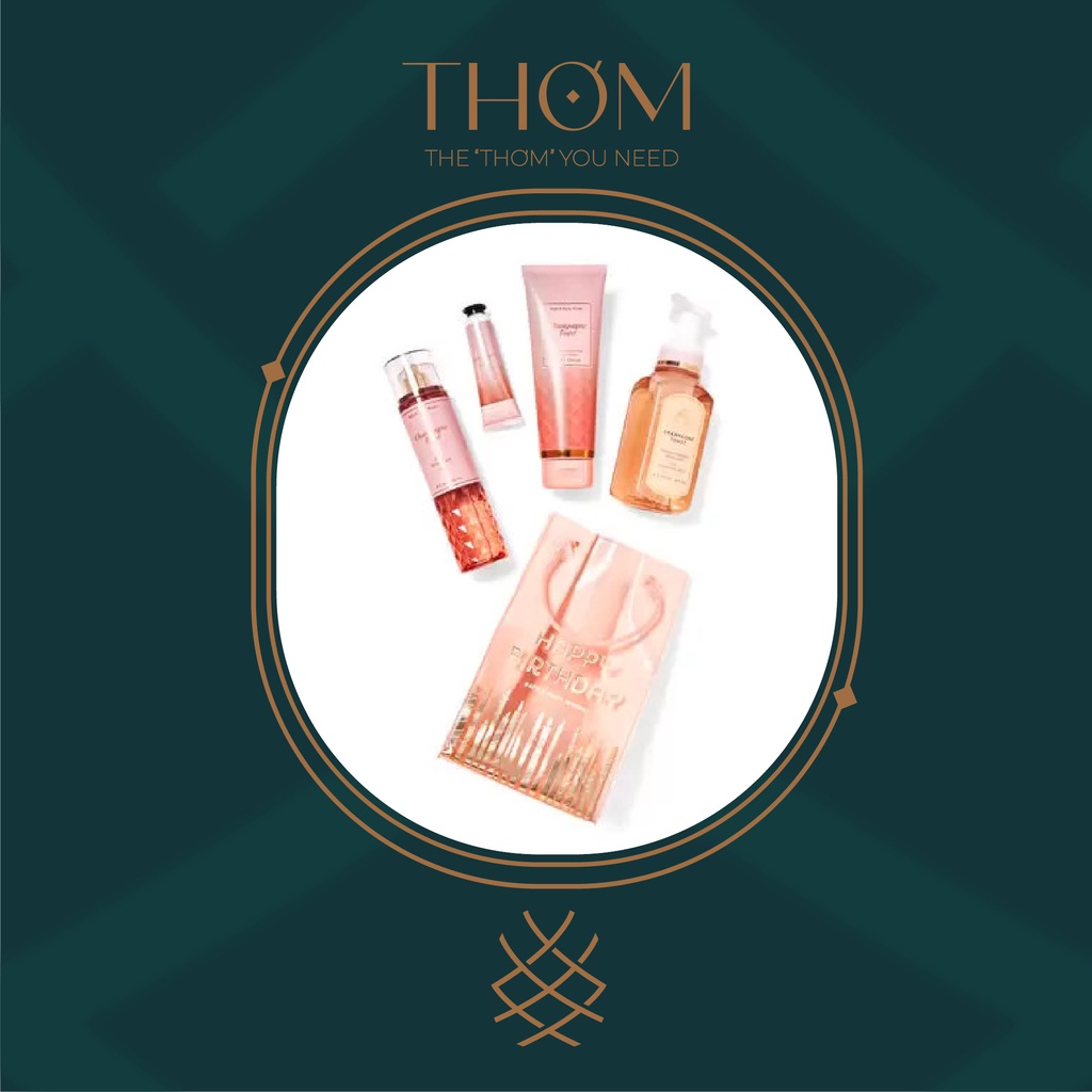 SET QUÀ TẶNG BATH &amp; BODY WORKS MÙI CHAMP.AGNE TOAST