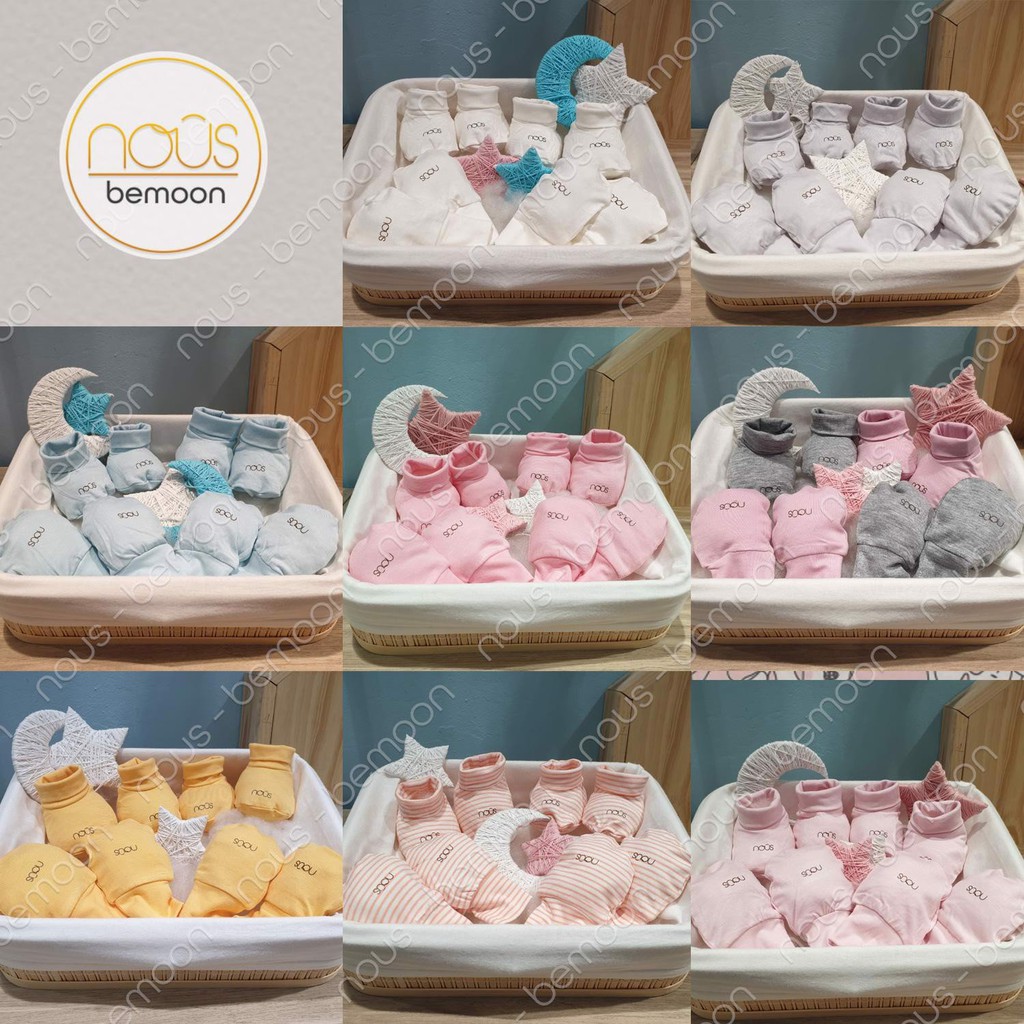 Set 2 đôi bao tay + 2 đôi bao chân hoặc set 2 mũ Nous petit