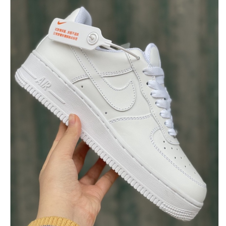 Giày Thể Thao Nam Nữ, Giày_Nike Trắng Air Force 1 Hàng Đẹp Full Box Bill hót nhất cho nam nữ giày à1 nam