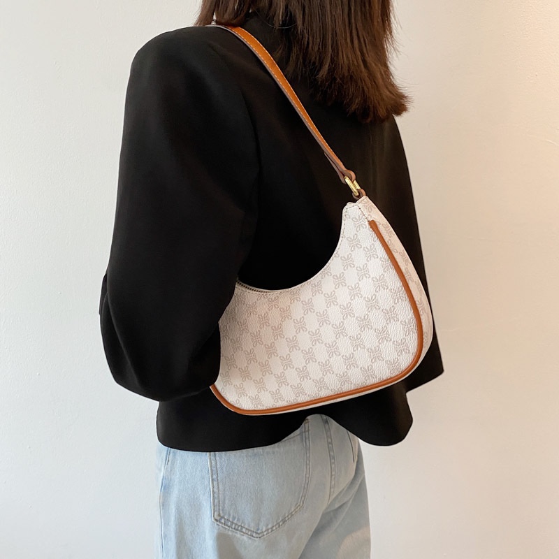 Túi đeo vai họa tiết nửa mặt trăng thời trang cho nữ