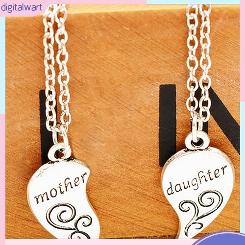 Set 2 dây chuyền khắc chữ Mom và Daughter dễ thương đầy ý nghĩa dành cho mẹ và con gái