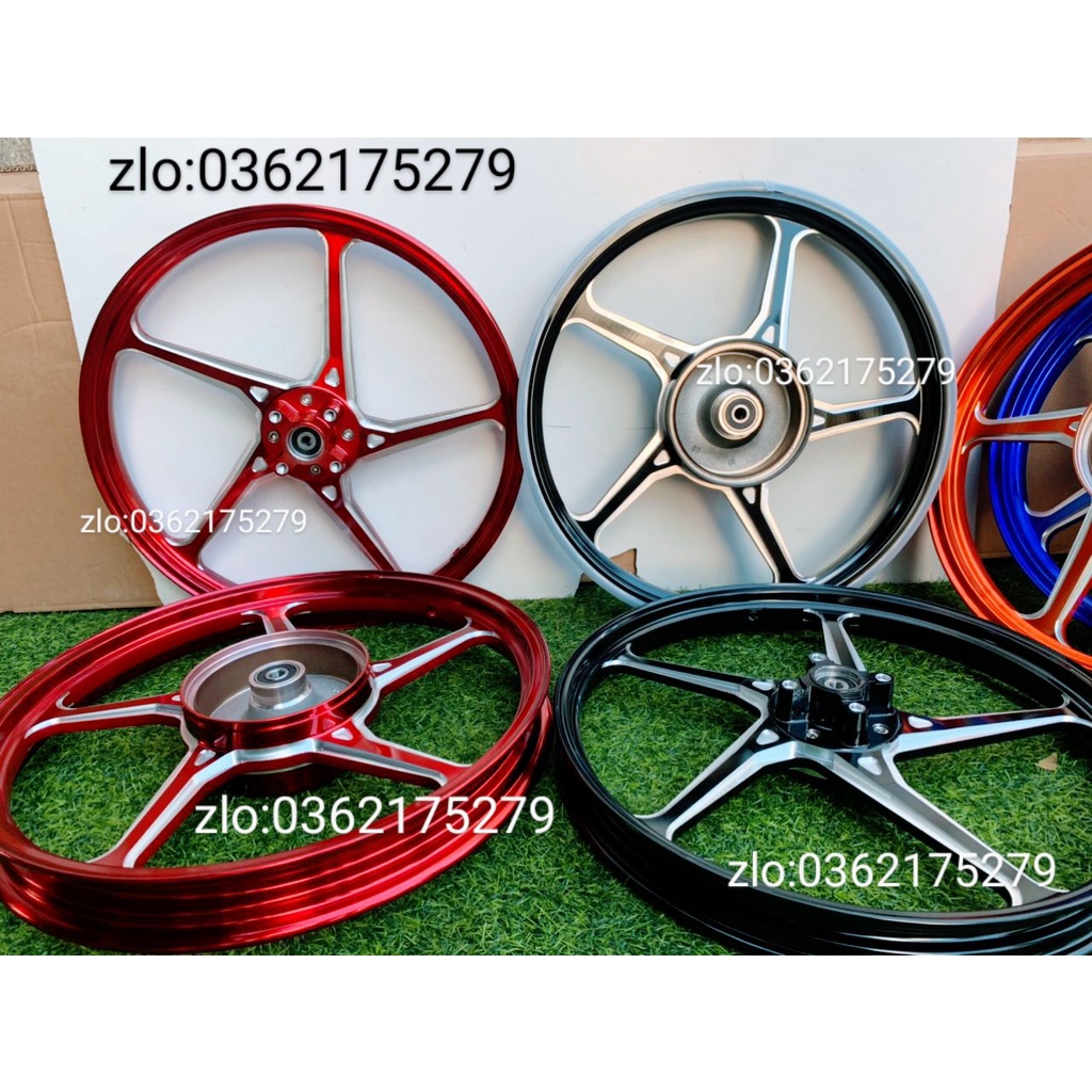 CẶP BÁNH  MÂM CNC 1.6 1.6 ,17 GẮN XE SIRIUS ,EXCITER 2010 ,JUPITER CÓ 4 MÀU ĐEN ,CAM ,ĐỎ ,XANH DƯƠNG .