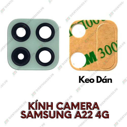 Kính camera samsung a22 4g kèm keo dán