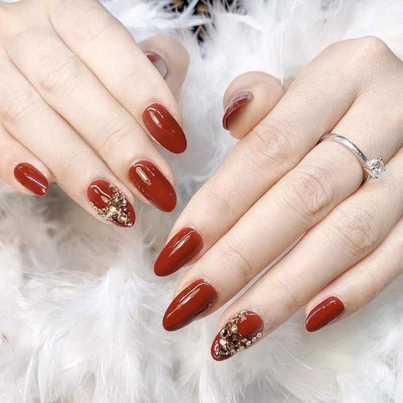 Sét 24 móng tay giả đính đá cao cấp