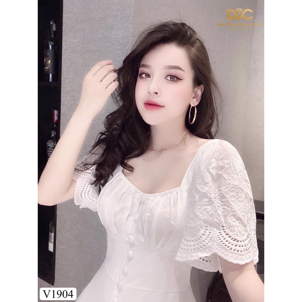 Đầm thiết kế 💓  Đẹp DVC 💘 chất đũi thái phối ren hàn cao cấp hai lớp V1904 - Zin Dress Design [kèm ảnh thật]