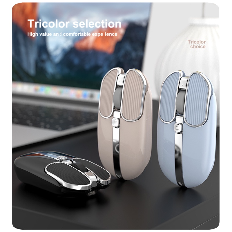 Chuột chơi game không dây Wolf X1 Văn phòng Pebble Sạc chuột không dây | Siêu phẩm Cổ Điển giá mềm chị em rụng trứng