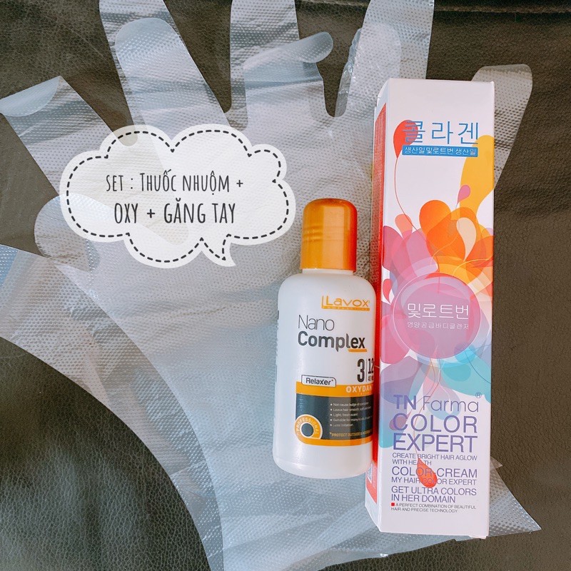 Thuốc nhuộm tóc Hàn tặng kèm oxy, găng tay [Chọn màu ghi chú ở tin nhắn cho shop, full mã màu] | BigBuy360 - bigbuy360.vn