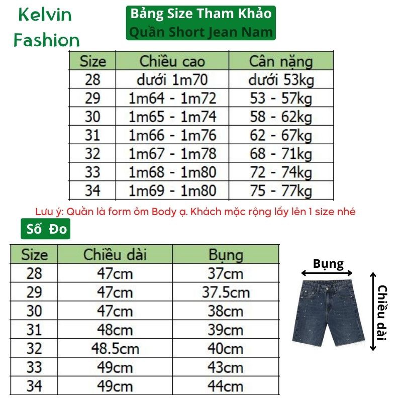 Quần Short Nam 💎FreeShip💎 Quần Short Jean Nam chất bò cao cấp co giãn phối rách thời trang Kelvin Fashion - QS247