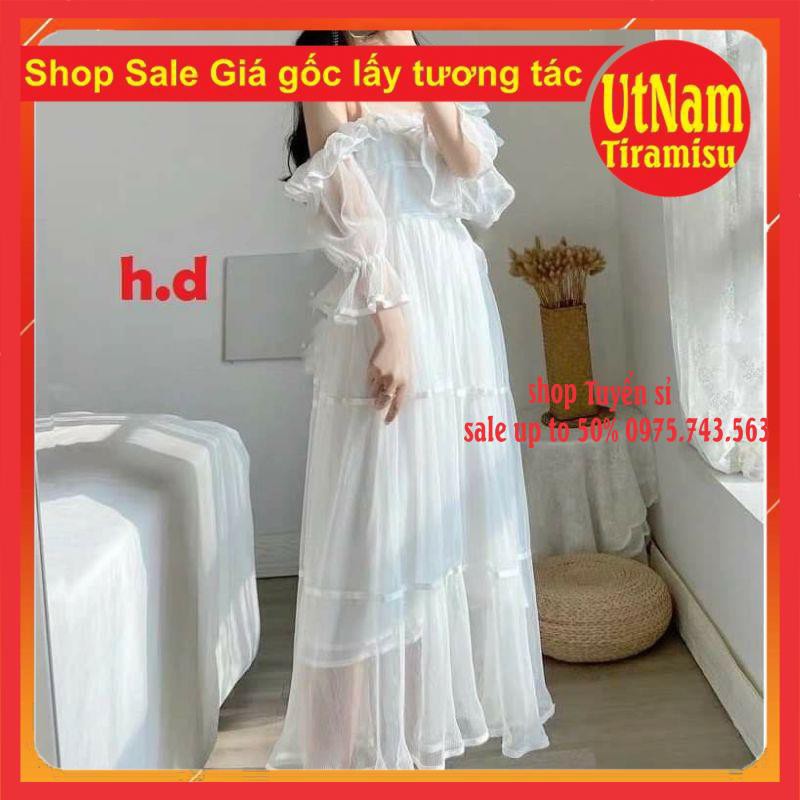 Váy công chúa trễ vai ren ulzzang có ảnh thật sp ♥️Váy tiểu thư dáng dài Vintage | BigBuy360 - bigbuy360.vn