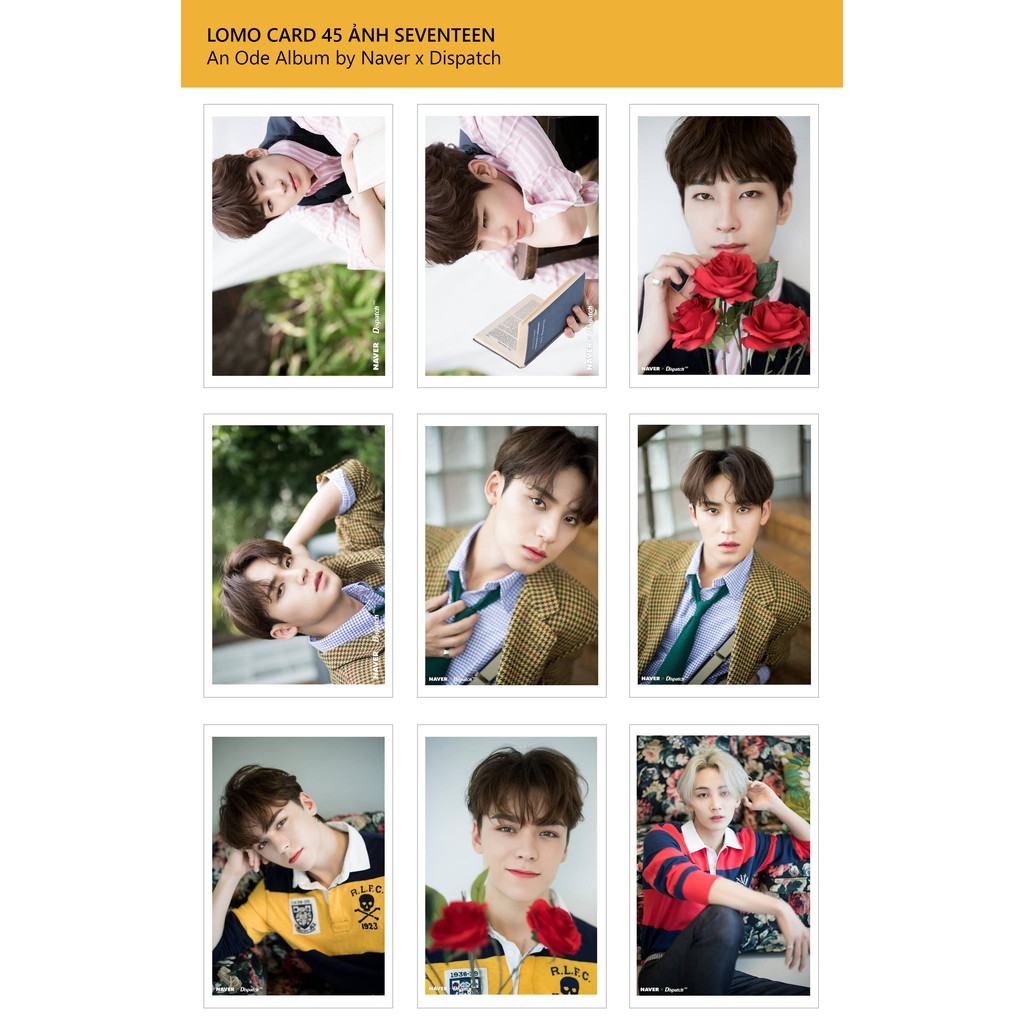 Lomo Card Ảnh SEVENTEEN - AN ODE ALBUM by Naver x Dispatch ( 45 ảnh)