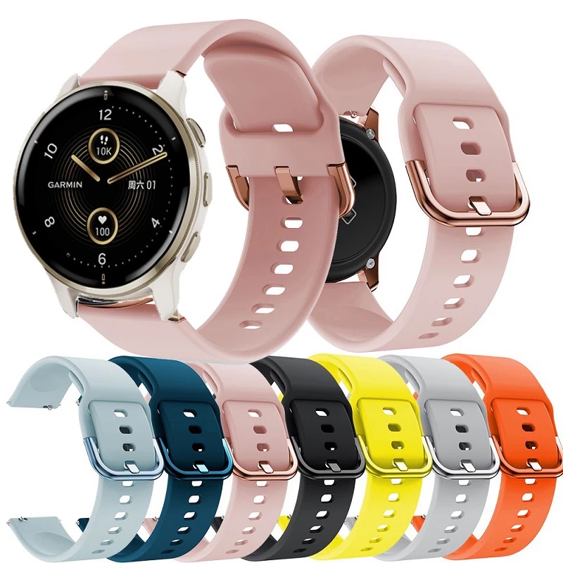 Dây Đeo Thay Thế 20Mm Bằng Silicone Cho Đồng Hồ Garmin Venu 2 Plus
