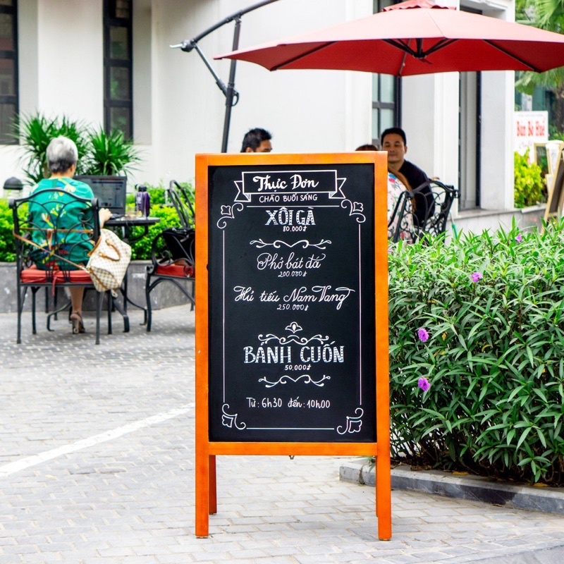 Bảng menu 1 mặt Melia 60x120cm.