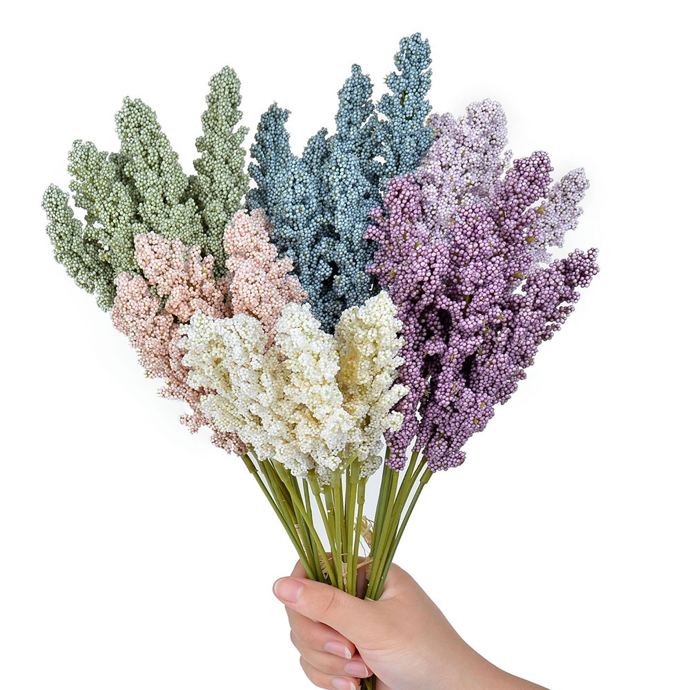 Bộ 6 Bó Hoa Vani Nhân Tạo Mini Trang Trí Nhà Cửa / Tiệc Cưới