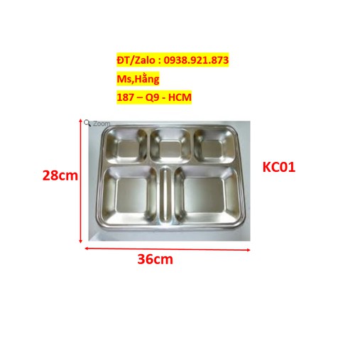 Khay Inox 6 Ngăn - KC01