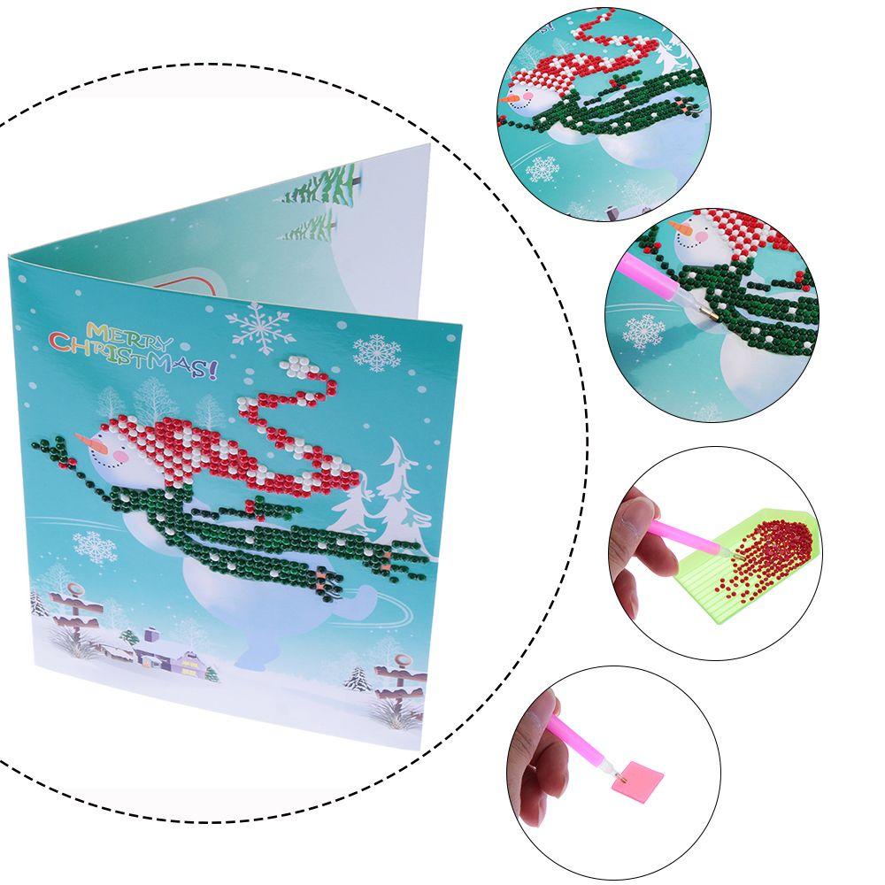 Thiệp Mời Dạng Đặc Biệt 5D Hình Tranh Vẽ Ông Già Noel 5D DIY