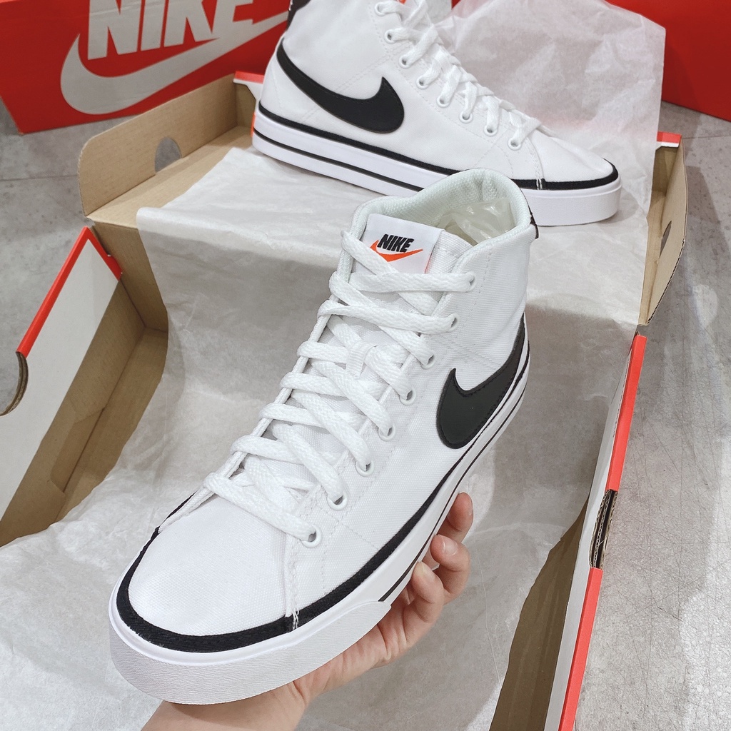 [CHÍNH HÃNG] GIÀY NIKE COURT LEGACY CANVAS MID TRẮNG- *WHITE* - Code: DD0162-100