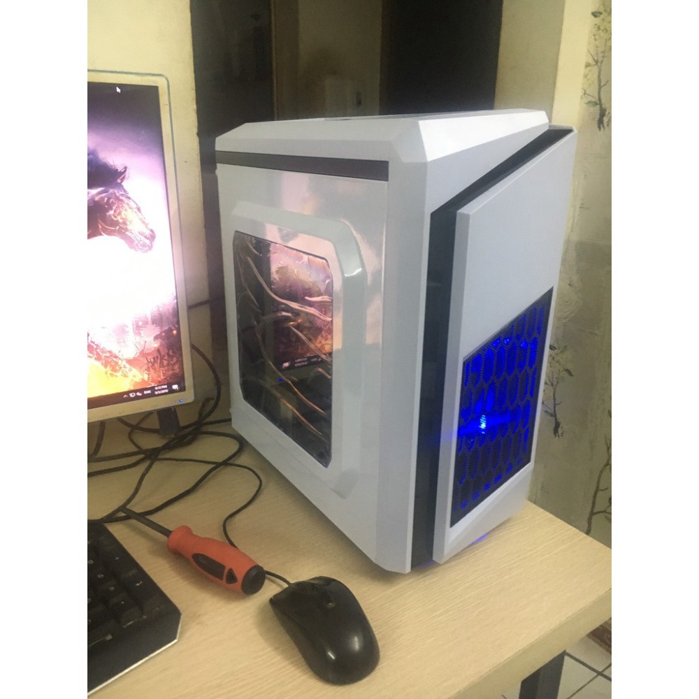 FREESHIP Bộ máy tính để bàn chuyên đồ họa 3D Cấu hình Main H81 + CPU G3220 + Ram 4gb + VGA GTX 750 + Nguồn Xigmatek A300