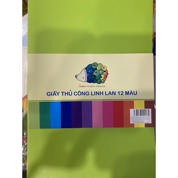 Giấy thủ công 12 màu A4 / B5: 1 xấp.