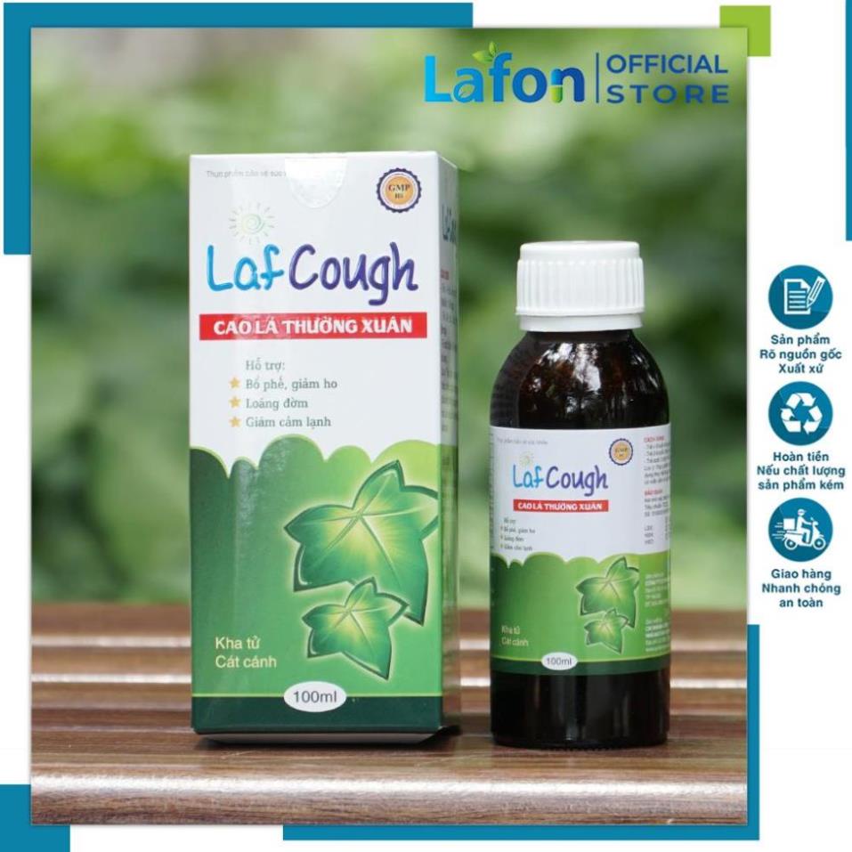 Siro ho cho bé người lớn bổ phế giảm ho loãng đờm Laf Cough chiết suất lá thường xuân prospan chai 1