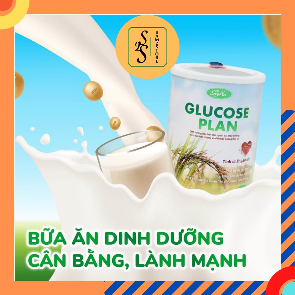 Sữa Thực Vật Glucose Plan tinh chất gạo lứt, bữa ăn thay thế hoàn hảo cho người tiểu đường - Hộp 800g