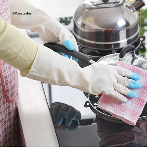 Găng tay dài rửa chén bát chống thấm nước tiện dụng