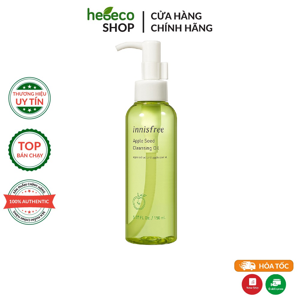 Dầu Tẩy Trang Làm Sạch Sâu, Dưỡng Ẩm Từ Táo Innisfree Apple Seed Cleansing Oil 150ml - Hàn Quốc Chính Hãng