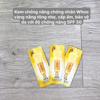 Gói sample kem chống nắng chống nhăn whoo wrinkle sun cream spf 50+/pa++++