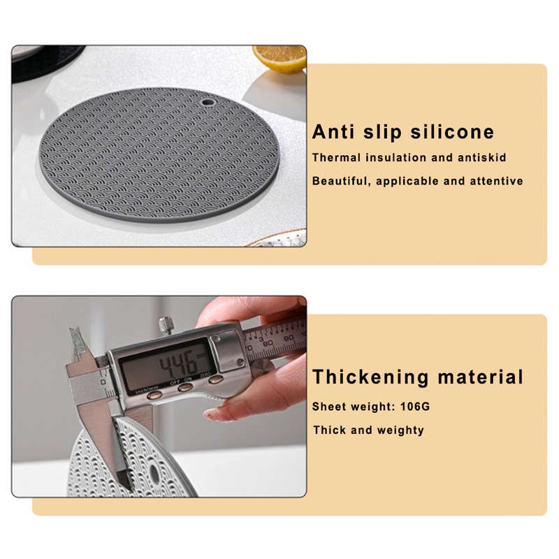 Tấm Lót Bàn Ăn Bằng Silicone Cách Nhiệt Chống Bỏng Họa Tiết Tổ Ong