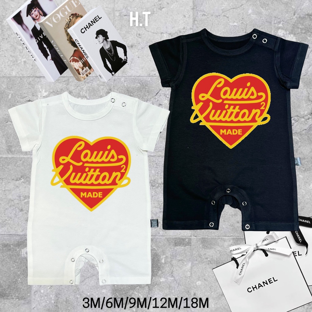 BODYSUIT CỘC LV CHO BÉ CHẤT COTTON CO DÃN 4 CHIỀU
