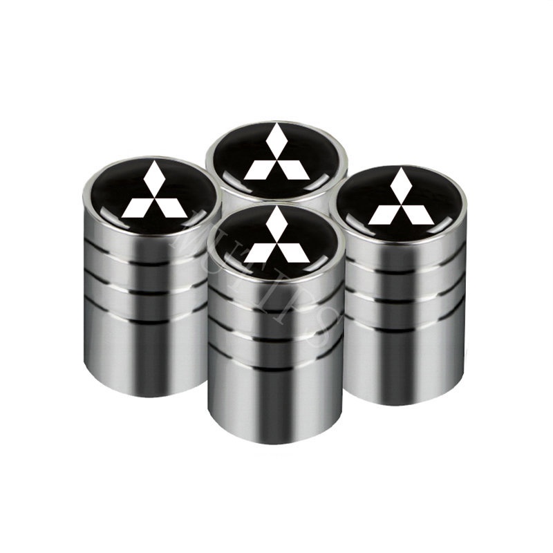 Set 4 Nắp Van Bánh Xe Hơi Mitsubishi Bằng Hợp Kim Nhôm Chuyên Dụng Cho Kuda Lancer Mirage Outlander Pajero Xpander Attrage