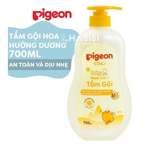 Tắm gội dịu nhẹ Hoa Hướng Dương PIGEON BABY WASH 2IN1 (Màu Vàng)
