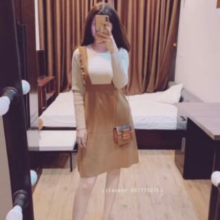 Váy len giả yếm