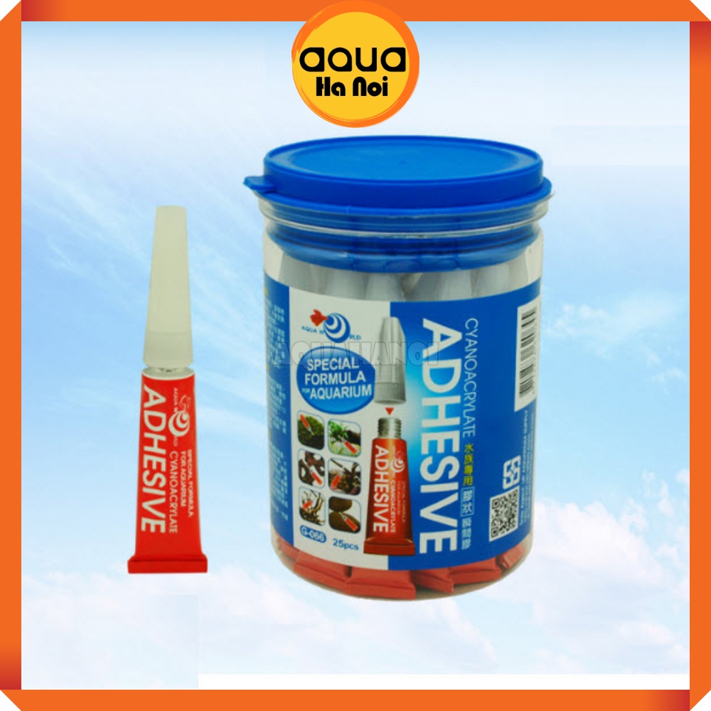 Keo chuyên dụng dán cây rêu ráy bucep thủy sinh, cây không khí ADHESIVE - tuýp 5g - siêu chắc, an toàn cá tép